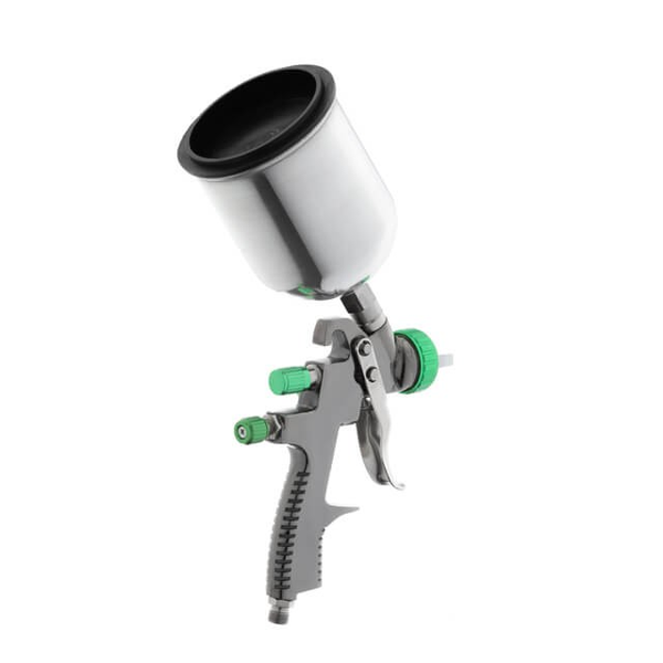 Краскопульт пневматический LVLP GREEN INTERTOOL PT-0131: 200л/мин, диаметр форсунки 1.3мм, 600 мл бачок,1.5бар PT-0131 фото