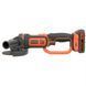 Шліфмашина кутова акумуляторна BLACK+DECKER BCG720M1 (1акум.18В 4Аг/зарядний/сумка) - фото товару BCG720M1