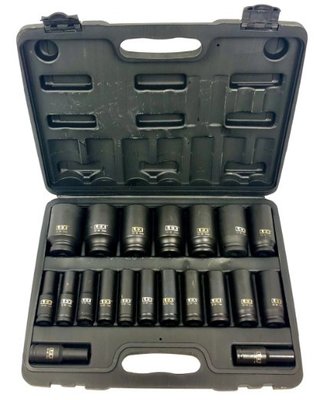 Качественный набор ударных торцевых головок для авто LEX LXIS20E 1/2" 10-38 мм 20 ед. ПОЛЬША LXIS20E фото
