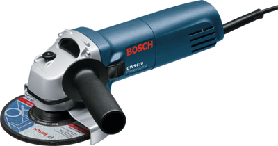 Маленька болгарка (кутова шліувальна машина) Bosch GWS 670 : 670 Вт, 125мм круг КШМ (0601375606) 0601375606 фото