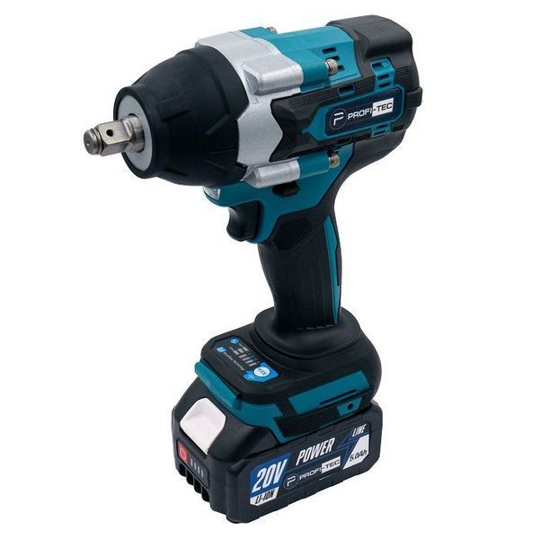 Набор аккумуляторных PROFI-TEC Combo Set 3/5 (PBH201BL/DTW800BL/DGA20BL/2акум.20В 4Ач/зарядный/кейс) 005934 фото