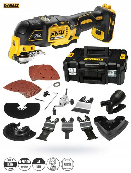 Многофункциональный инструмент DeWALT DCS356NT: Акб 18V XR Li-lon,15000/17000/20000, реноватор, мультитул DCS356NT фото