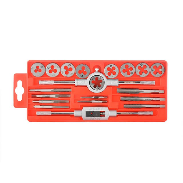 Качественный набор плашек M3-M12 и метчиков M3-M12, 20 ед. INTERTOOL SD-8020 SD-8020 фото