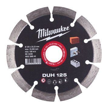 Диск отрезной алмазный 125*22мм сегментный MILWAUKEE DUH 125 4932399540 фото
