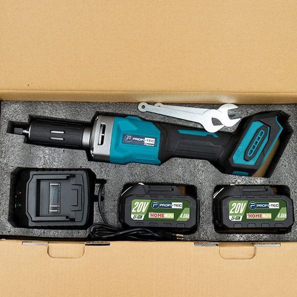 Шлифмашина прямая аккумуляторная PROFI-TEC PDG36BL (2акум.20В 5Ач/зарядный) 005456 фото