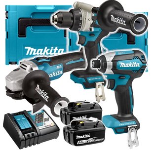 Професійний набір інструментів Makita DLX3155TJ (DDF486, DTD153, DGA504) : дриль-шуруповерт, ударний гвинтоверт,болгарка DLX3155TJ фото