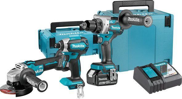 Набор инструментов Makita DLX3155TJ (DDF486, DTD153, DGA504) : шуруповерт, винтоверт,болгарка DLX3155TJ фото