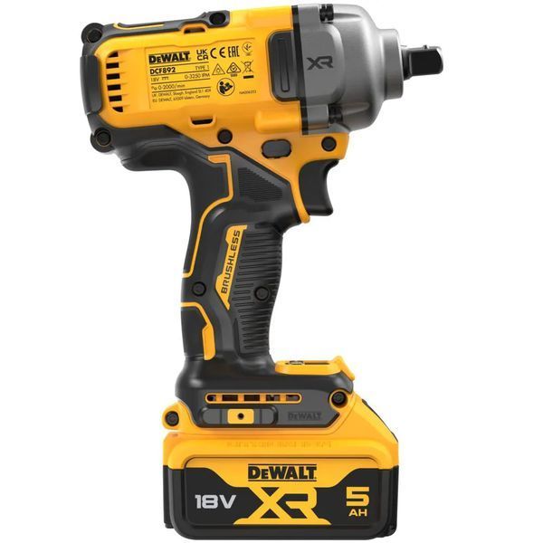 Купити Гайкокрут акумуляторний DEWALT DCF892P2T (2акум.18В 5Аг/зарядний/кейс/1084Нм) в Україні у Tools Store