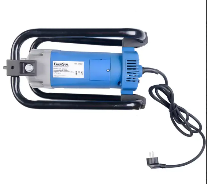 Мощный глубинный вибратор по бетону EnerSol ECV-2000W: 2000 Вт, 17000 об/мин, гибкий вал 6 м ECV-2000W 6м вал фото