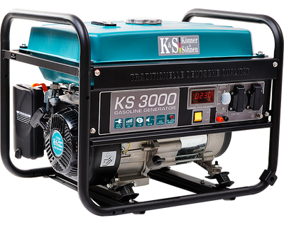 Профессиональный бензиновый генератор (электрогенератор) Konner&Sohnen KS 3000 : 2.6/3.0 кВт бензогенератор KS 3000 фото