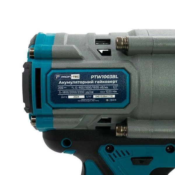 Купити Гайкокрут акумуляторний PROFI-TEC PTW1003BL (2акум.20В 4Аг/зарядний/кейс) в Україні у Tools Store