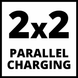 Потужний зарядний пристрій для 4-х акумуляторів Einhell 2x2 Power X-Quattrocharger 4А 4512102 фото 6