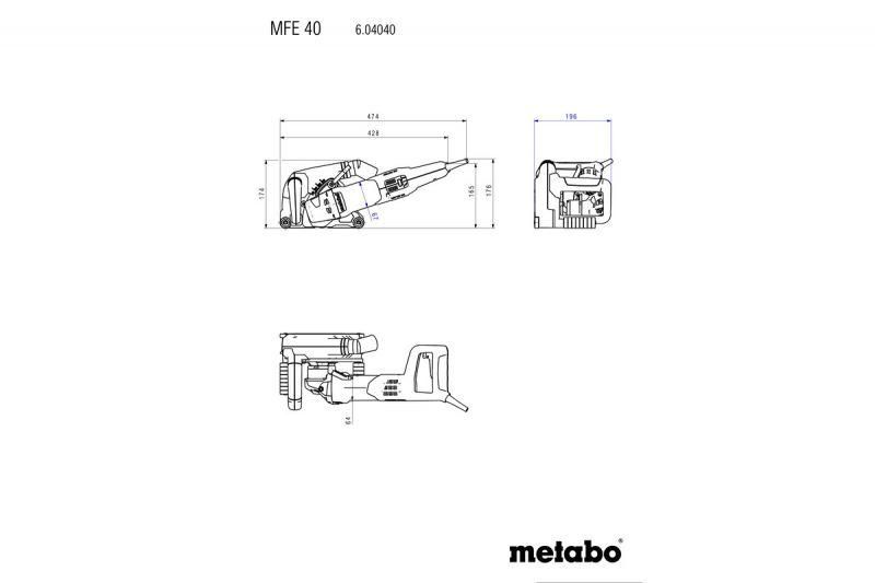Штроборез электрический (бороздник) Metabo MFE 40 (604040510): 1900 Вт, диск 125мм, 4 см глубины, бетонорез 604040510 фото