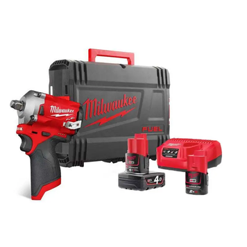 Купити Професійний гайкокрут акумуляторний Milwaukee M12 FIWF12-422X : з АКБ 12V 2шт-4.0 Ah, 339 Нм, 3200 уд/хв, 2700 об/хв, квадрат 1/2" в Україні у Tools Store