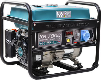 Профессиональный бензиновый генератор (электрогенератор) Konner&Sohnen KS 7000 : 5.0/5.5 кВт бензогенератор KS 7000 фото