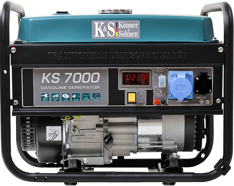 Професійний генератор бензиновий (електрогенератор) Konner&Sohnen KS 7000 : 5.0/5.5 кВт бензогенератор для дому KS 7000 фото