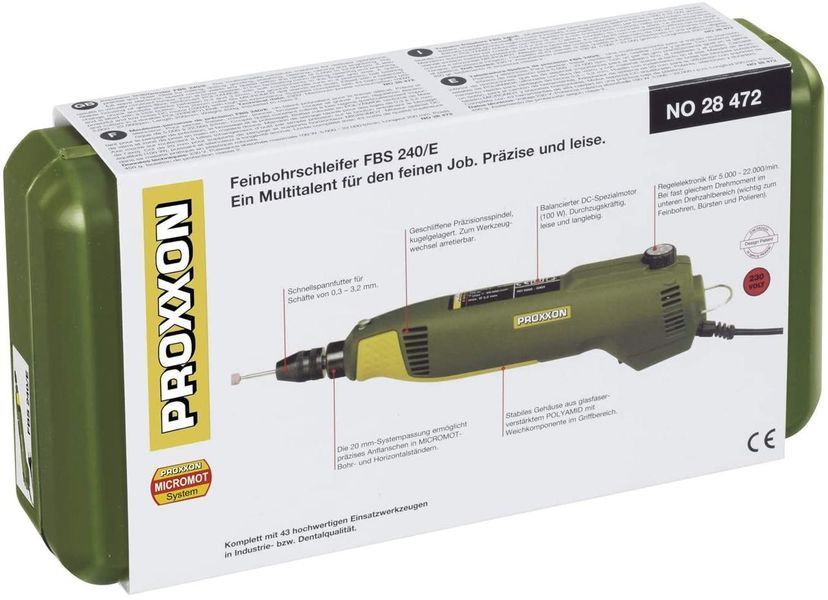 Купити Високоточна бормашина (гравер) FBS 240/E Proxxon 28472 в Україні у Tools Store