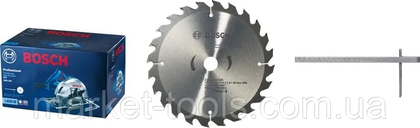 Профессиональная дисковая пила Bosch GKS 140 : 1400 Вт, диск 184 мм (06016B3020) 06016B3020 фото