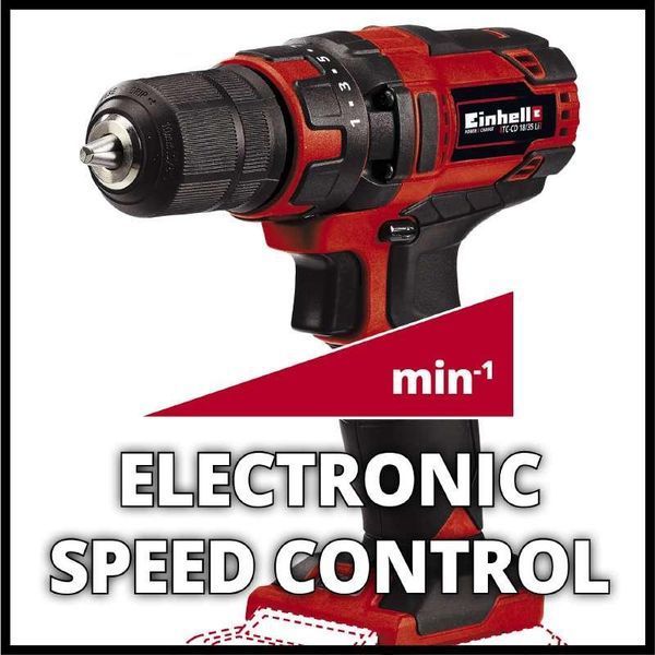 Аккумуляторный шуруповерт Einhell TC-CD 18/35 Li - Solo : 18B (акум 2.5 ампера и зарядка) 4513927 4513927, 4512097 фото