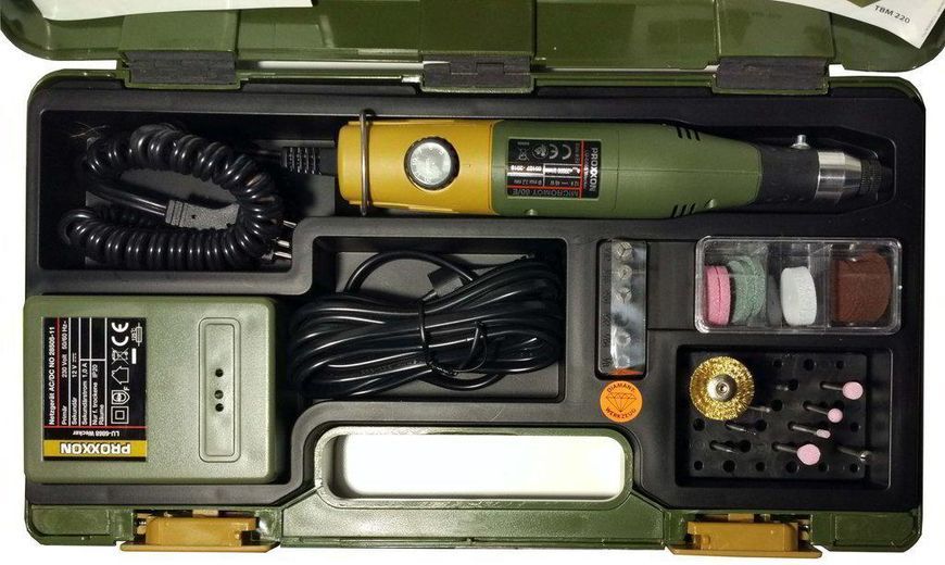Купити Високоточна бормашина (гравер) Proxxon Micromot 60/E (28515), Кейс, 34додаткових насадки, Німеччина в Україні у Tools Store