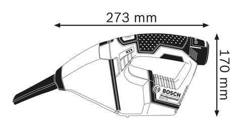 Пылесос аккумуляторный BOSCH GAS 12V (12В/каркас) 06019E3000 фото