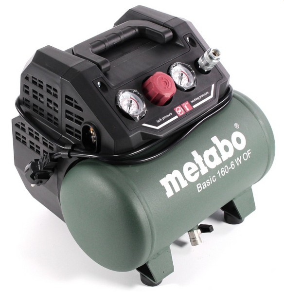 Компресор переносний Metabo Basic 160-6 W OF (601501000): 160 л/хв., 900Вт, 6 бар 601501000 фото