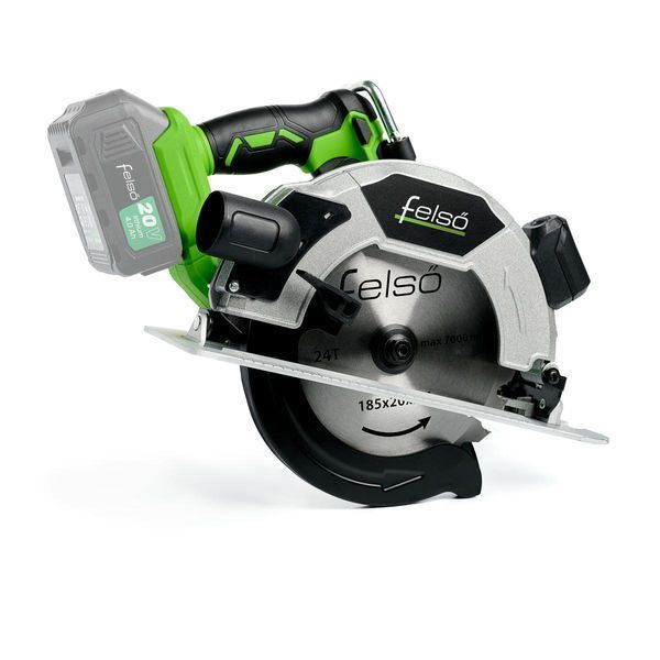 Купити Пила дискова акумуляторна FELSO CS20BL (20В/каркас/185мм) в Україні у Tools Store