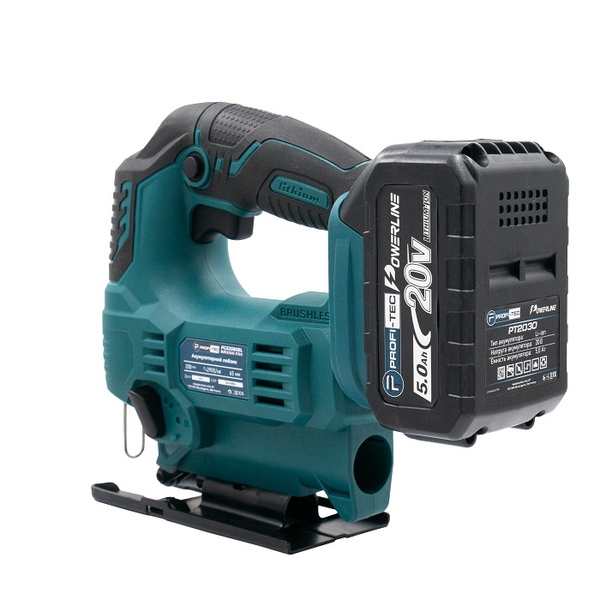 Аккумуляторный лобзик PROFI-TEC PGS2080BL POWERLine: с АКБ 20V 4.0 Ah 007069 фото