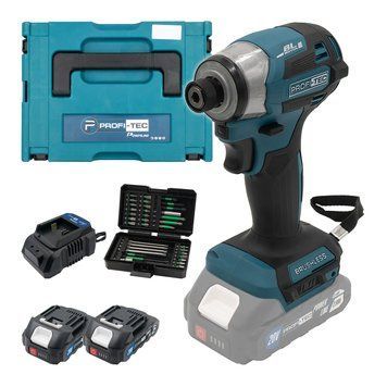 Купити Шурупокрут акумуляторний імпульсний PROFI-TEC PID1820BL 007224 (2акум.20В 2Аг /зарядний/кейс/180Нм) в Україні у Tools Store