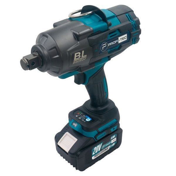 Купити Гайкокрут акумуляторний PROFI-TEC PTW2100BL 007251 (2акум.20В 8Аг/зарядний/кейс/2100Нм/ 3/4") в Україні у Tools Store