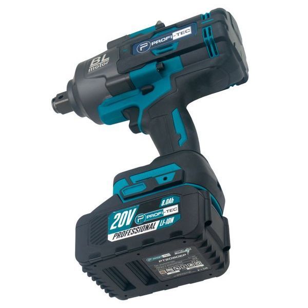 Купити Гайкокрут акумуляторний PROFI-TEC PTW2100BL 007251 (2акум.20В 8Аг/зарядний/кейс/2100Нм/ 3/4") в Україні у Tools Store