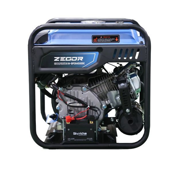 Генератор бензиновый инверторный ZEGOR DIN-OPEN4500DE (4.0-4.5кВт/открытый/бензин-газ/электростартер) DIN-OPEN4500DE фото
