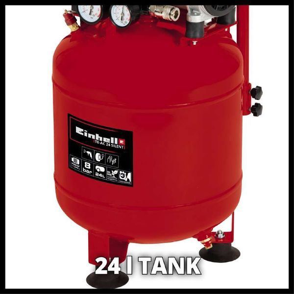 Купити Потужний компресор Einhell TE-AC 135/24 Silent Plus : 750Вт, 8 бар, 24 л в Україні у Tools Store