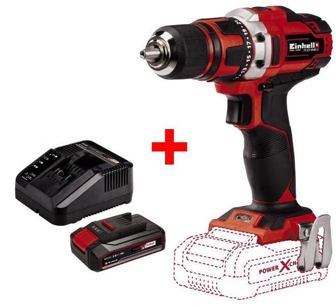 Купити Набір шуруповерт Einhell TE-CD 18/40 Li-Sol : 18V ( 2,5 ампера акум і зарядка) 4513925, 4512097 в Україні у Tools Store