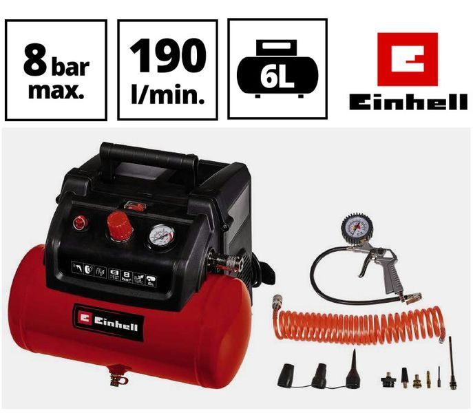 Купити Компресор Ehell TC-AC 190/6/8 OF Set в Україні у Tools Store