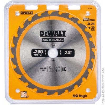 Диск пильный 250 х 30 (24Т) DeWALT DT1956 DT1956 фото