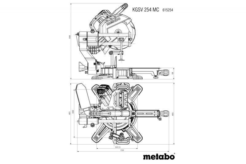 Пила торцовочная с протяжкой METABO KGSV 254 MC (регуляция) 615254000 фото