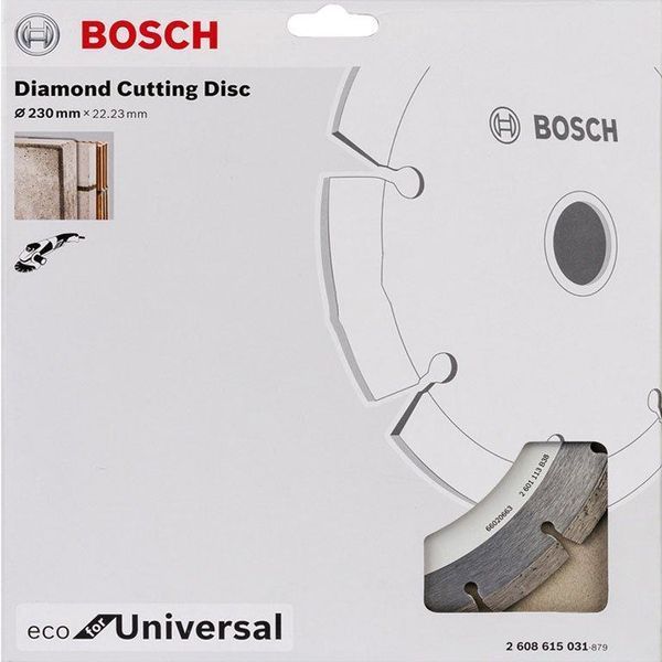Диск отрезной алмазный 230*22мм сегментный BOSCH Eco Universal 2608615031 2608615031 фото