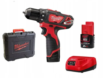 Купити Дрель-шуруповерт Milwaukee M12 BDD-202C : АКБ 12V, 2 Аh, 30 Нм, 2 акума + зарядне + кейс 4933441915 в Україні у Tools Store