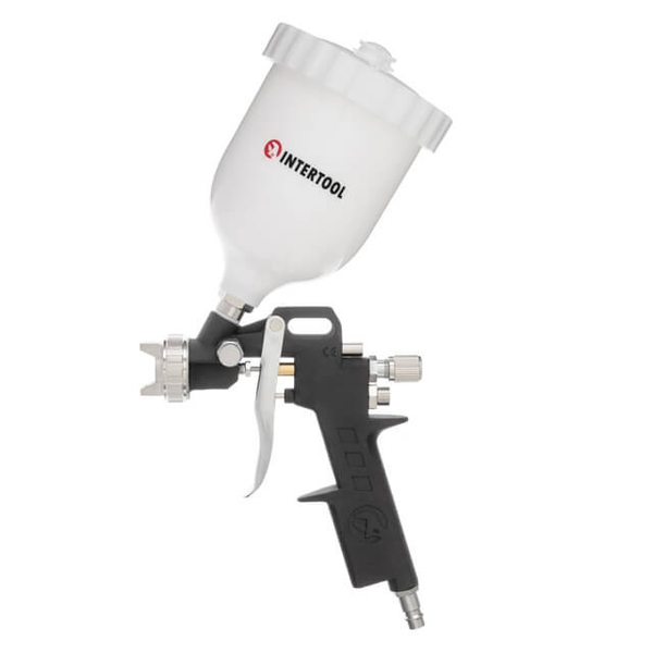Качественный краскопульт пневматический HP INTERTOOL PT-0210: 190 л/мин, диаметр форсунки 1.5 мм, 600 мл бачок PT-0210 фото