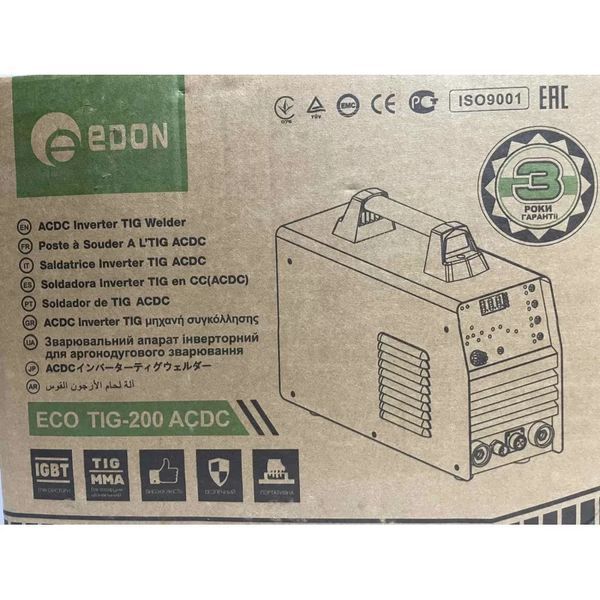 Купити Апарат аргонодугового зварювання EDON Eco TIG-200AC/DC в Україні у Tools Store
