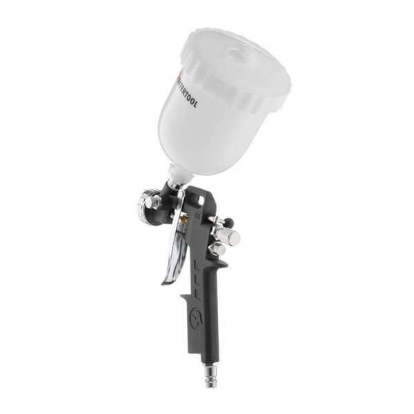 Качественный краскопульт пневматический HP INTERTOOL PT-0210: 190 л/мин, диаметр форсунки 1.5 мм, 600 мл бачок PT-0210 фото