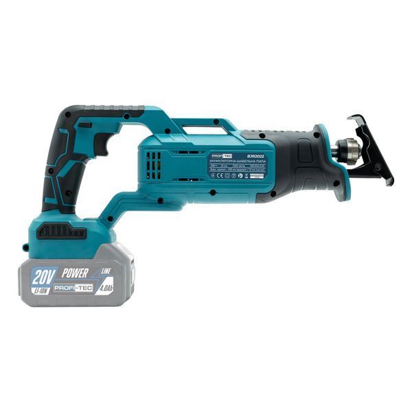 Купити Пила шабельна акумуляторна PROFI-TEC BJR2022 006611 (1акум.20В 4Аг/зарядний/кейс) в Україні у Tools Store