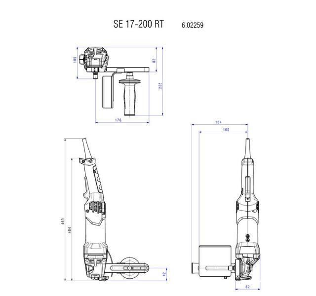 Щеточная шлифовальная машина Metabo SE 17-200 RT (602259000) 602259000 фото