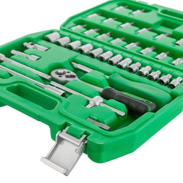 Набор инструментов 46 предметов, торцевые головки 1/4" INTERTOOL ET-6046SP ET-6046SP фото