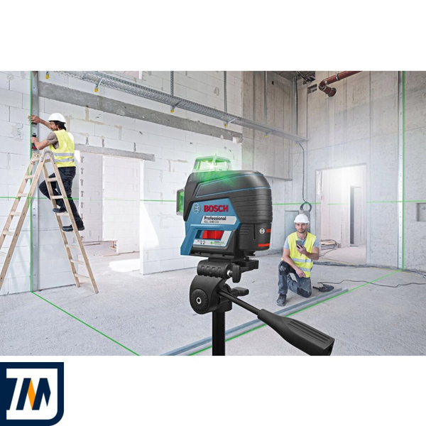 Профессиональный линейный лазерный нивелир Bosch Professional GLL 3-80 G: зеленый луч, 30м, на батарейках,кейс 0601063Y00 фото