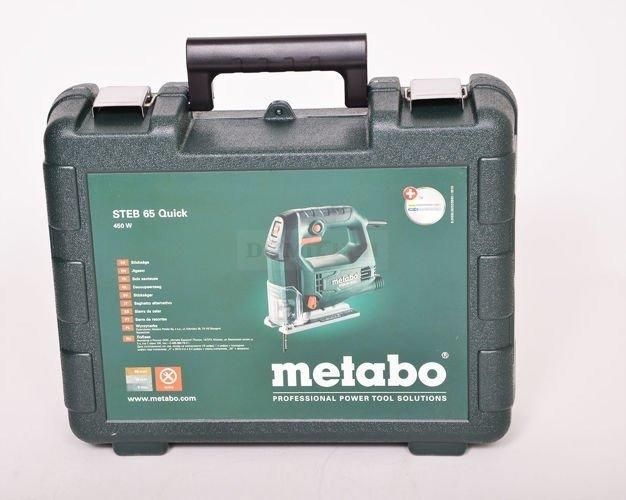 Профессиональный электрический лобзик по дереву в кейсе Metabo STEB 65 Quick : 450 Вт (601030500) 601030500 фото