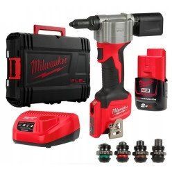 Купити Заклепочник акумуляторний MILWAUKEE M12 BPRT-201X (1акум.12В 2Аг/зарядний C12 C/кейс) в Україні у Tools Store