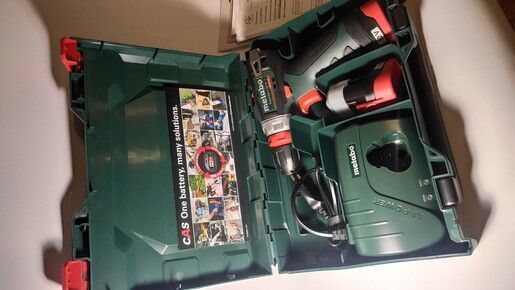 Купити Акумуляторний безщітковий шуруповерт Metabo PowerMaxx BS BL Q : 38 Нм, кейс шуруповерт для дому (601749500) в Україні у Tools Store