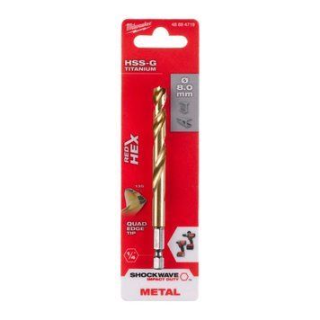 Купити Свердло по металу 8.0мм HSS-G MILWAUKEE 48894719 (хвостовик Hex 1/4") в Україні у Tools Store